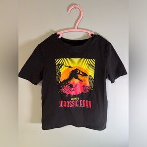 Old Navy Jurassic Park Black & Neon T-Shirt, Toddler Girl size 5T, T-Rex Shirt